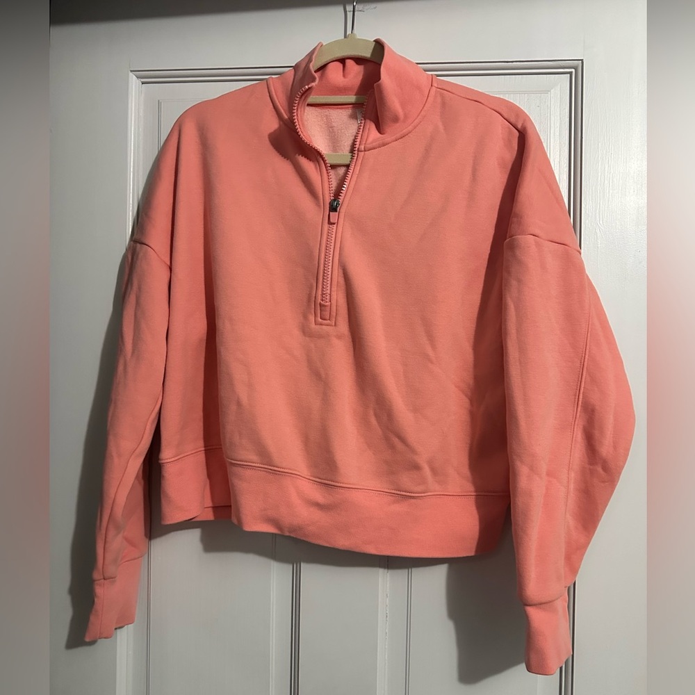 Fabletics crop top quarter zip sweatshirt size medium